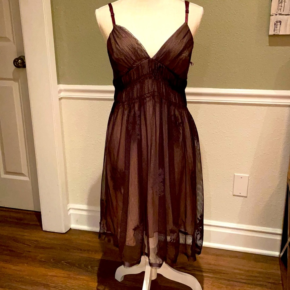 “La Belle” Brown lace dress.